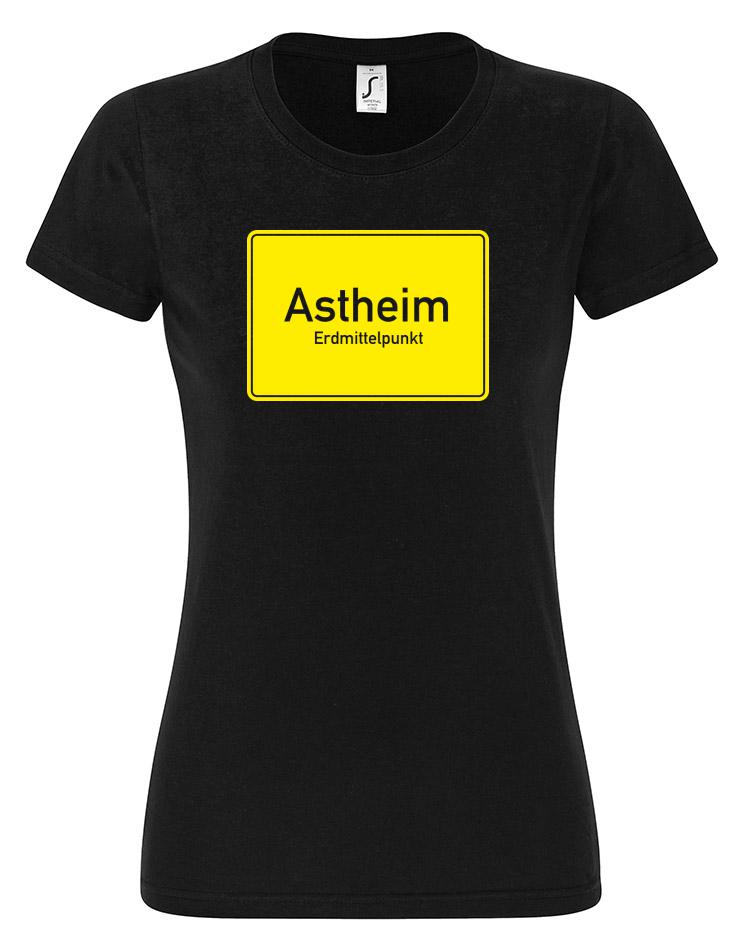 Astheim Schild Damen T-Shirt schwarz