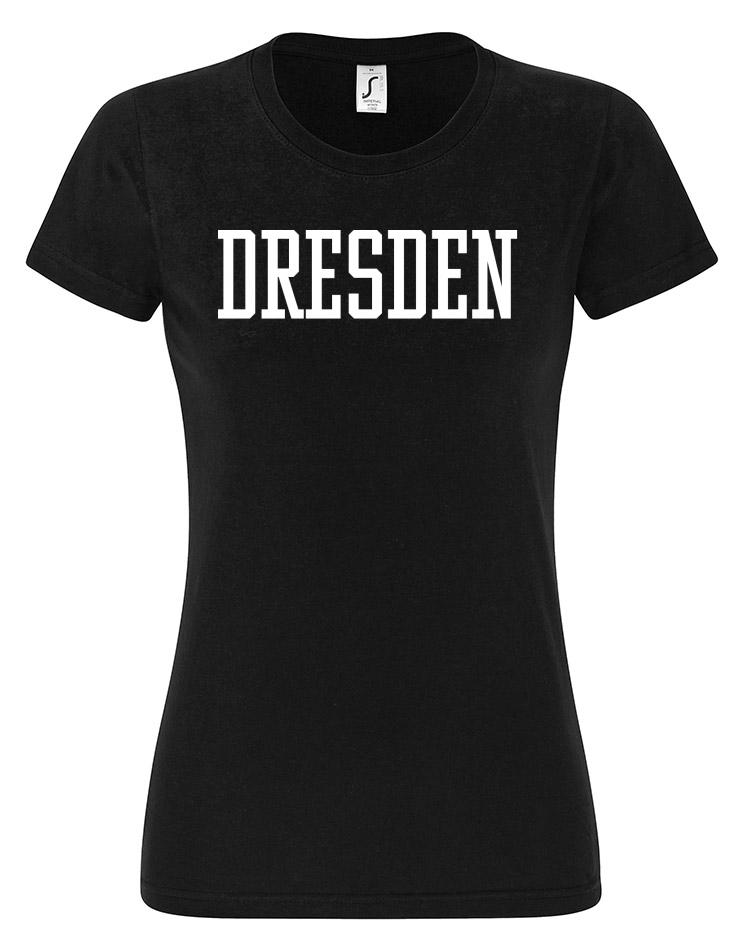 Dresden Damen T-Shirt schwarz