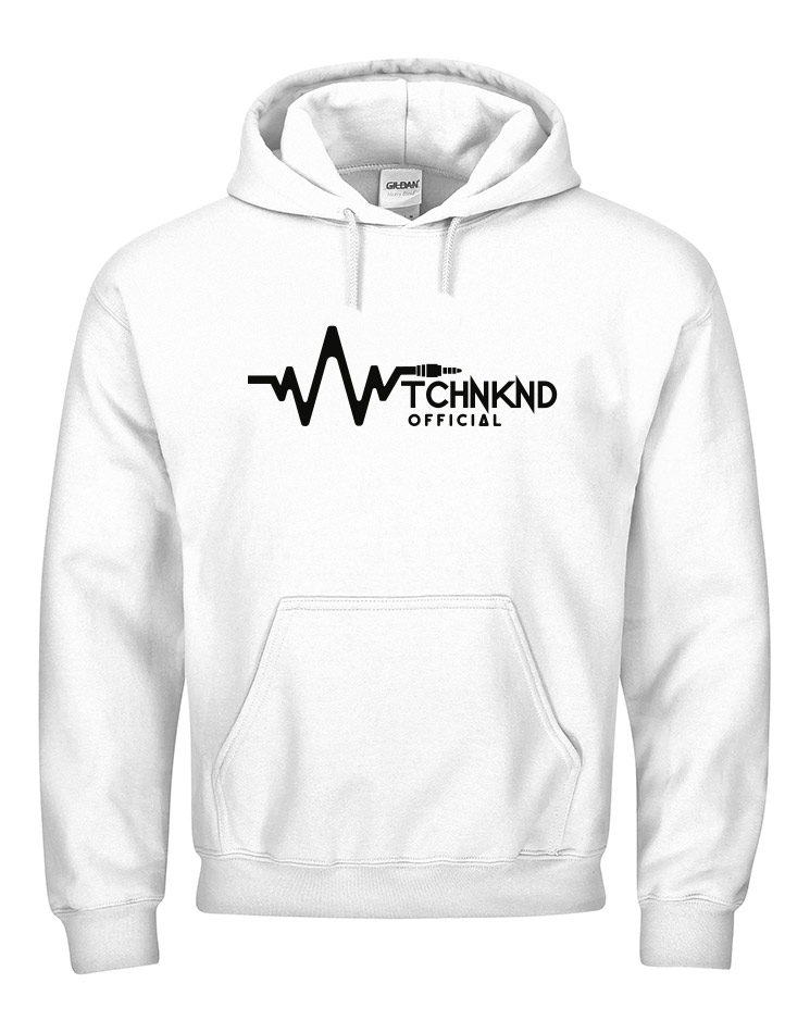 tchnknd Unisex Hoodie schwarz auf wei