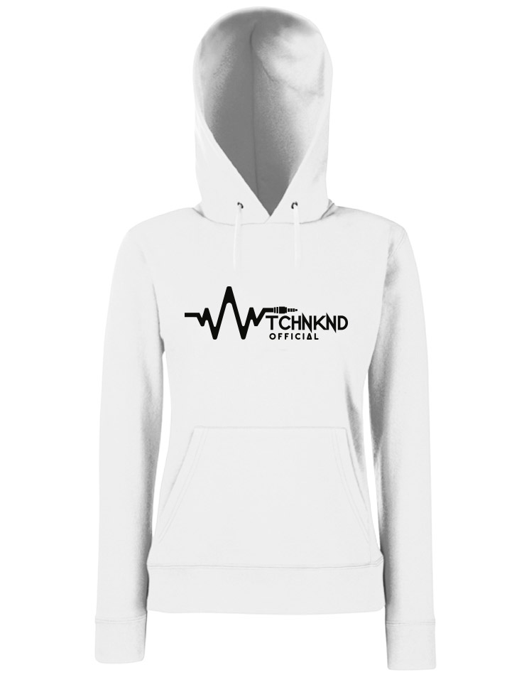 tchnknd Girly Hoodie schwarz auf wei