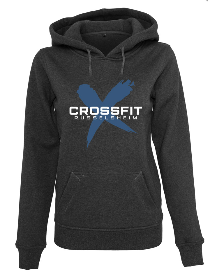 CFR Heavy Girly Hoodie BigPrint blueX auf Charcoal