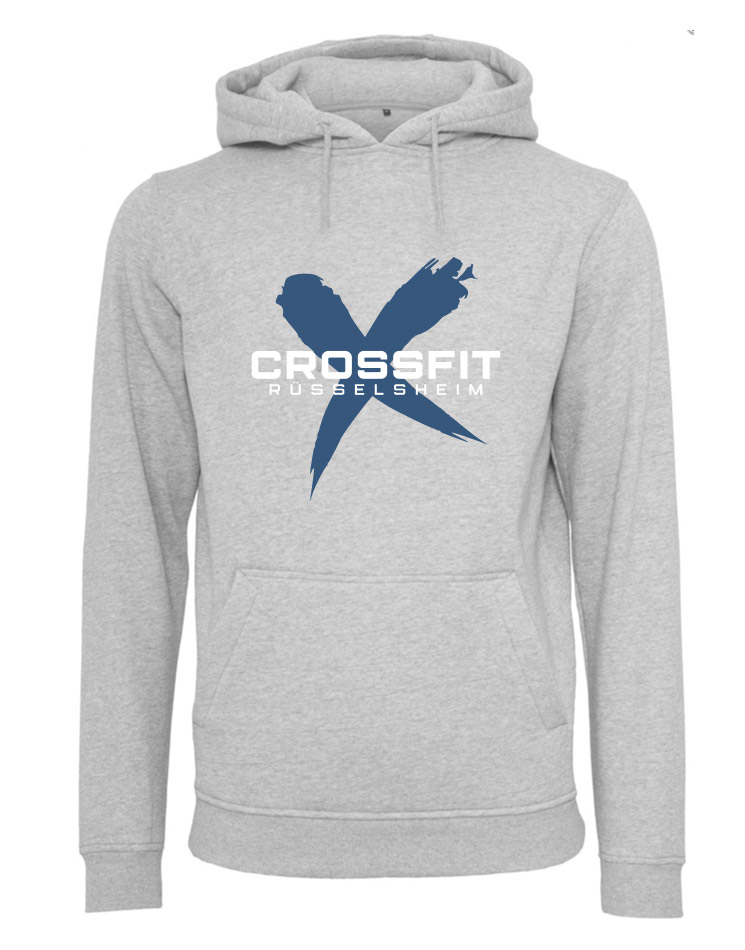 CFR Unisex Heavy Hoodie BigPrint blueX auf heather grey