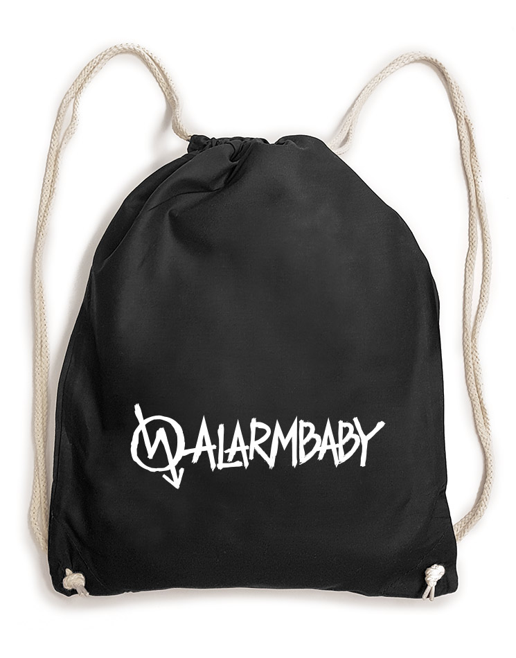 Alarmbaby Baumwollrucksack schwarz