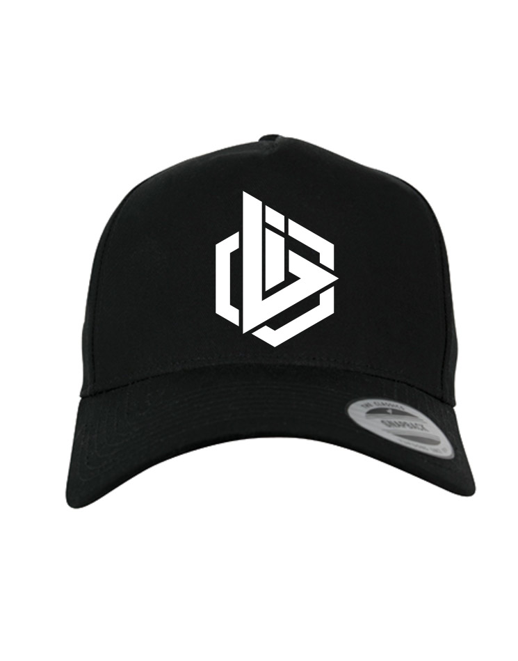 OBI Logo FlexFit Cap wei auf schwarz