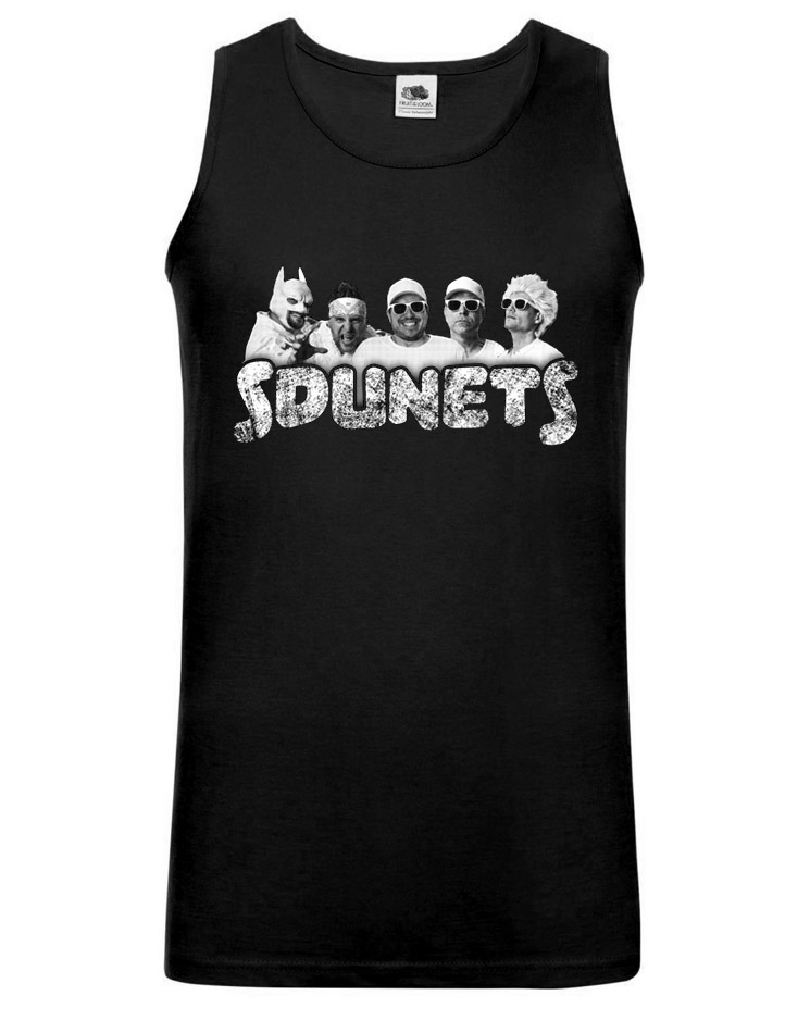 SDUNETS Silhouette Tank-Top wei auf schwarz