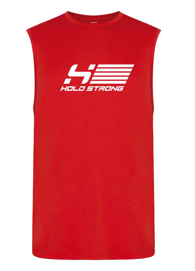 HOLD STRONG Cool Smooth Sports Vest wei auf rot