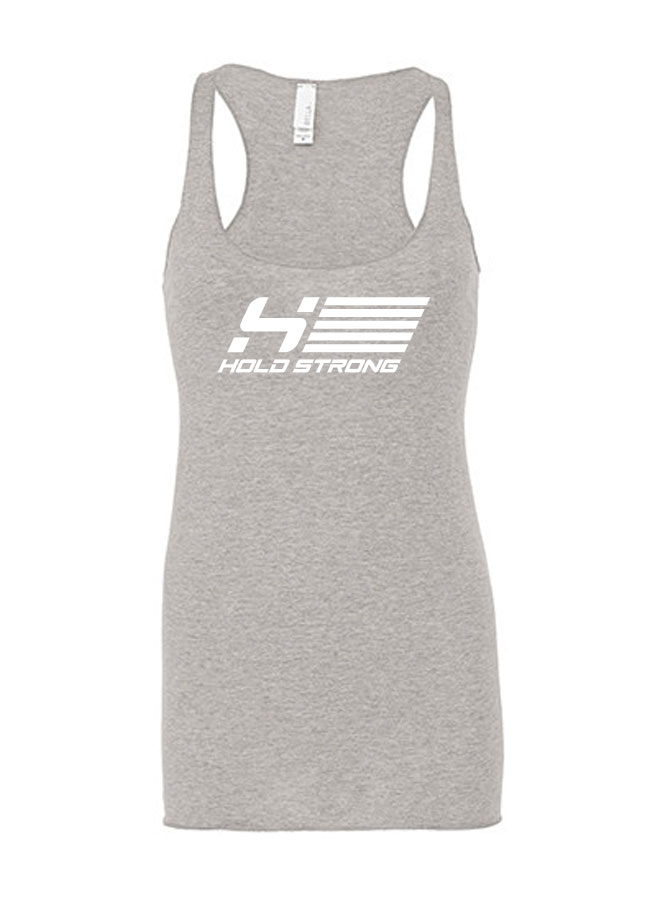 HOLD STRONG Fitness Athlete Tank Top Women  wei auf athletic heather