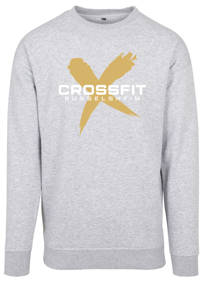 CFR Sweat Crewneck wei/gold auf heather grey