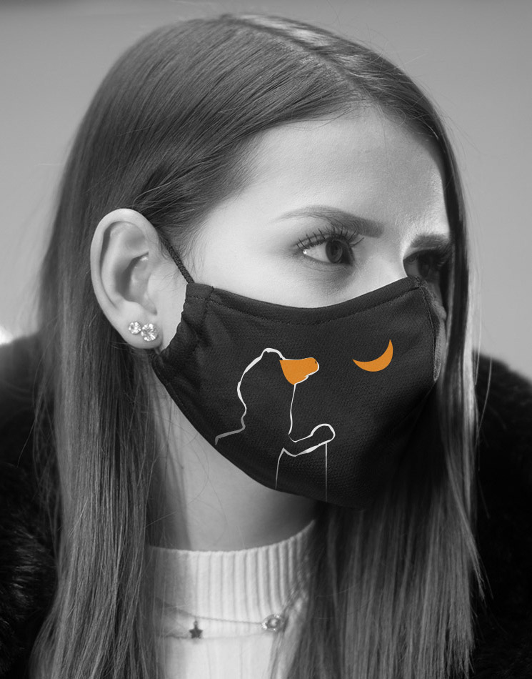 Jemand ze Hage Deluxe Mund-Nasen-Maske 