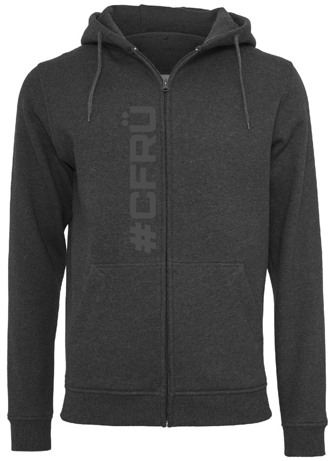 CFR Unisex Zip-Hoodie blau/wei auf Charcoal