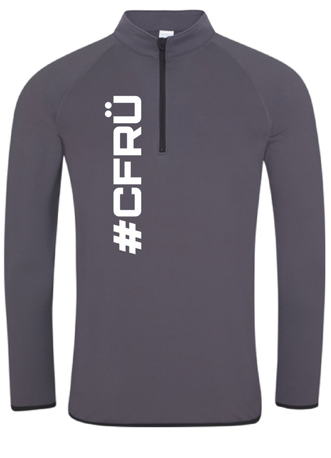 CFR Cool Half-Zip SportSweater blue auf charcoal solid / black