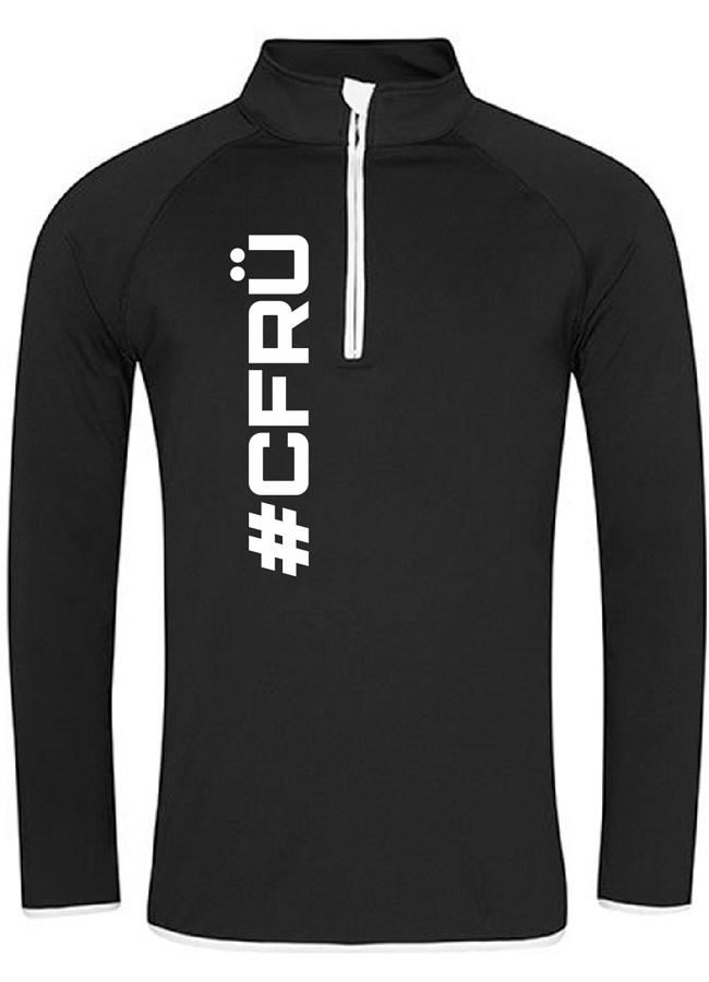 CFR Cool Half-Zip SportSweater gold auf jetblack / arcticwhite