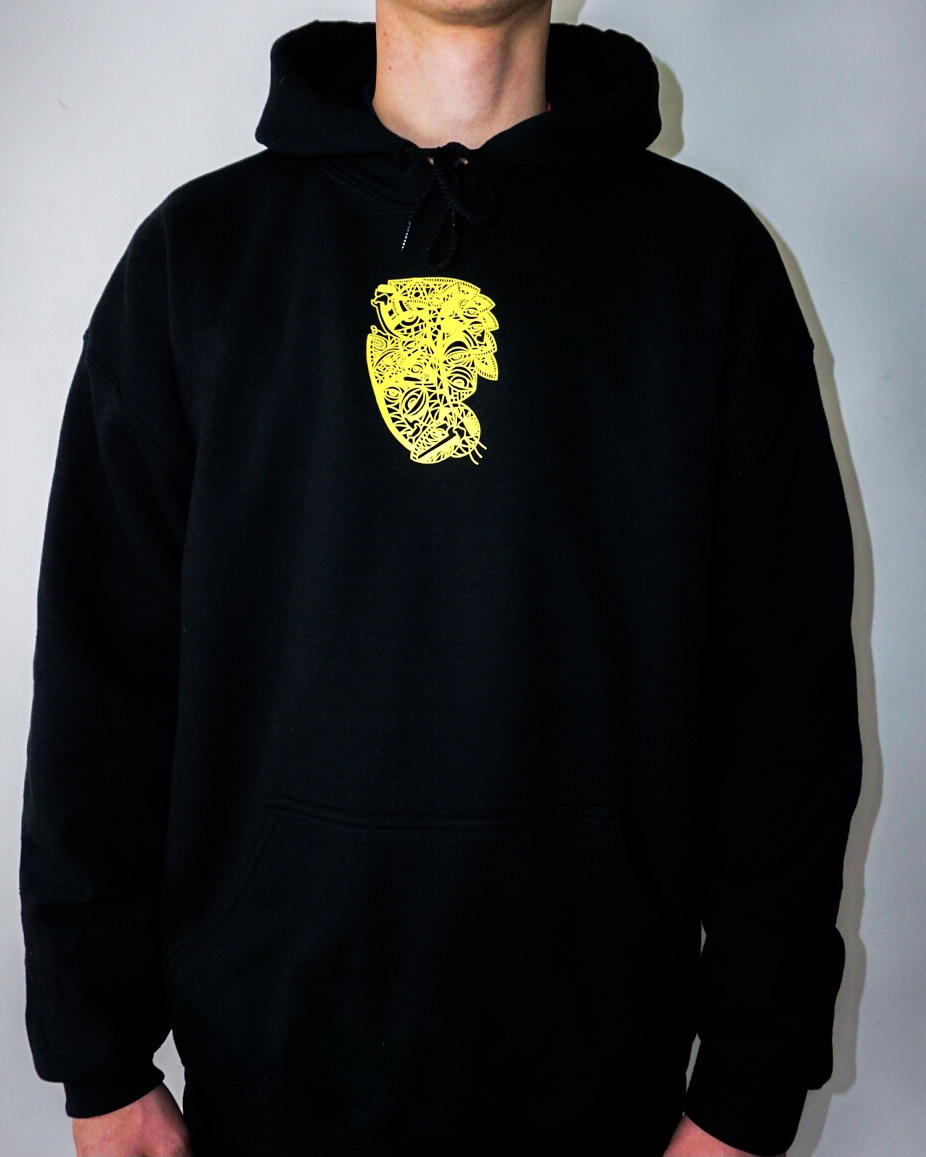 The Arts Club Hoodie mehrfarbig auf schwarz