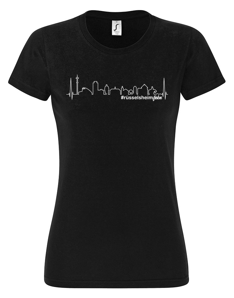 Skyline Damen T-Shirt schwarz