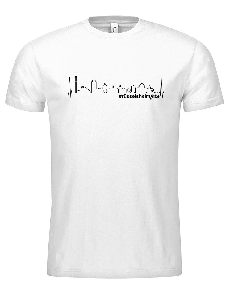 Skyline Kinder T-Shirt schwarz auf wei