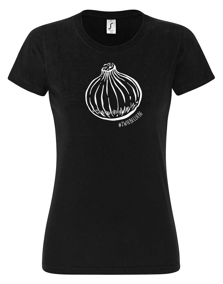 Onion Damen T-Shirt wei auf schwarz