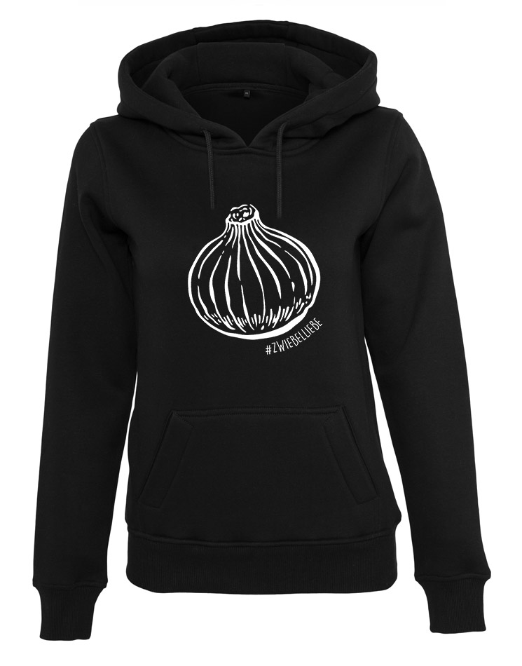 Onion Damen Hoodie wei auf schwarz