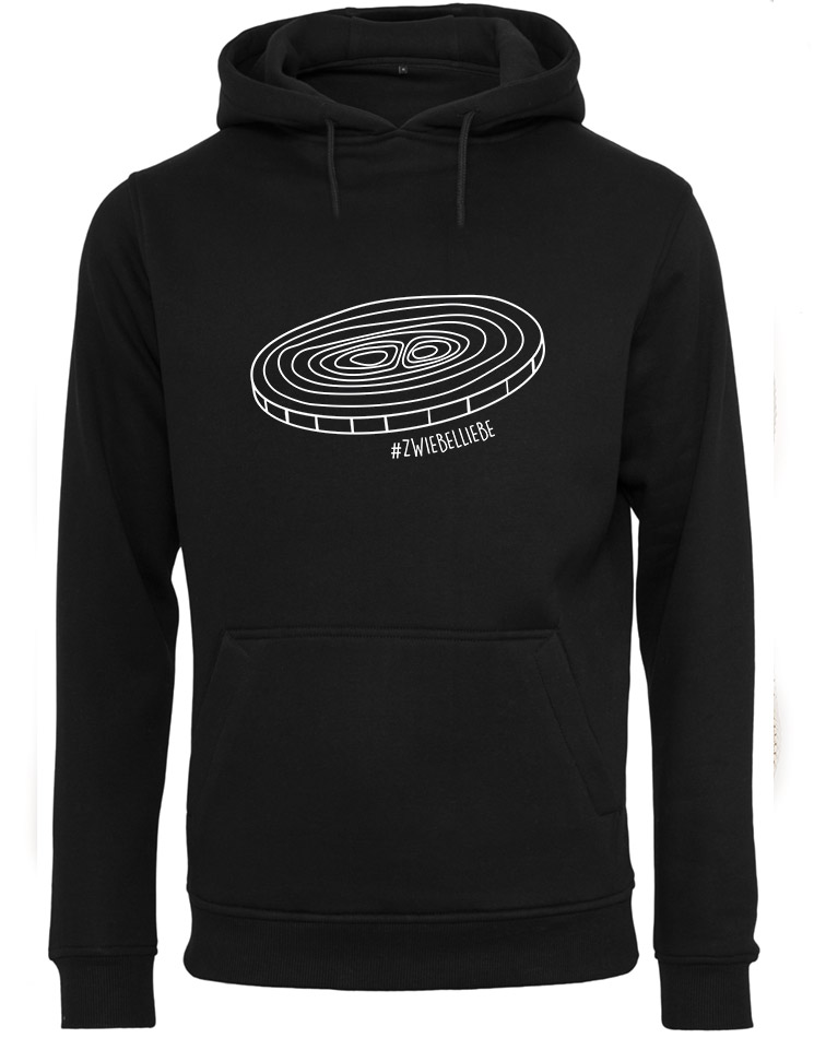 Onionring Unisex Hoodie wei auf schwarz