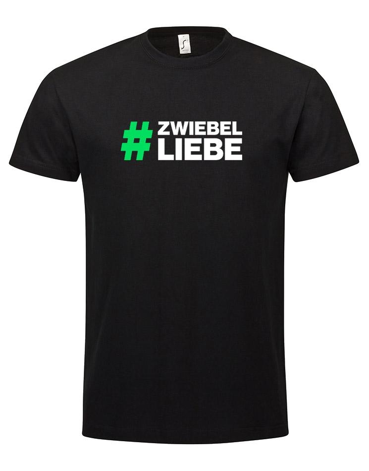 Zwiebelarmy T-Shirt wei auf schwarz