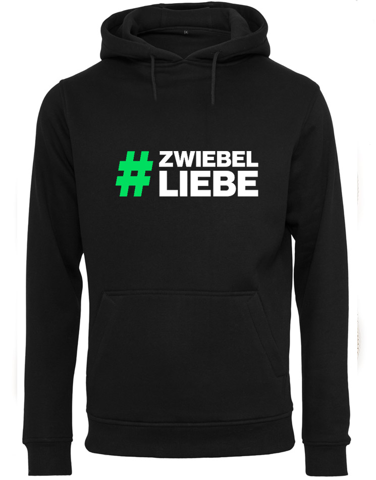 Zwiebelarmy Unisex Hoodie wei auf schwarz