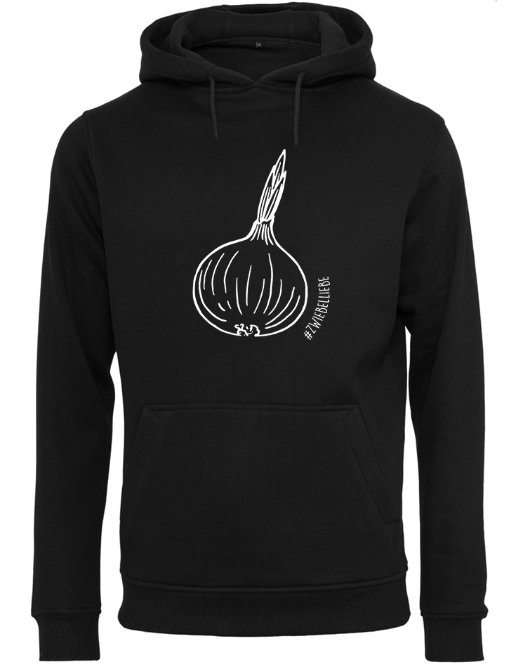 Zwiebelknolle Unisex Hoodie wei auf schwarz