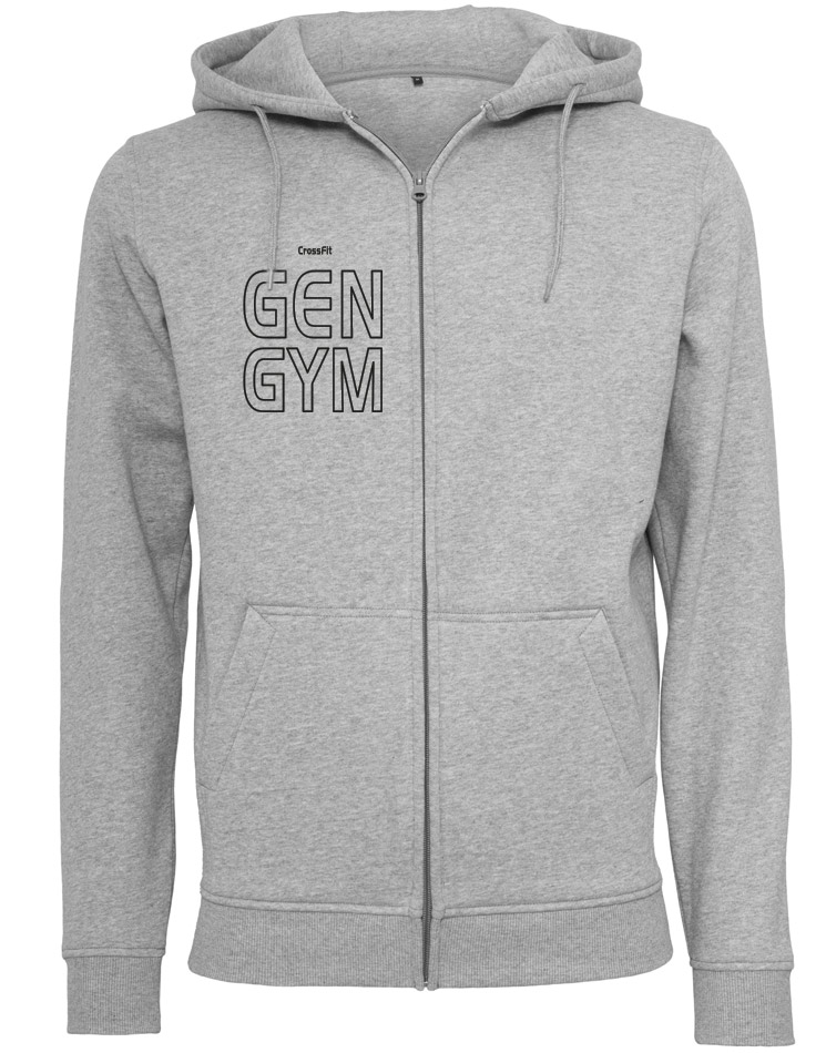 Stay Focused Unisex Zipper Hoodie wei auf heather grey