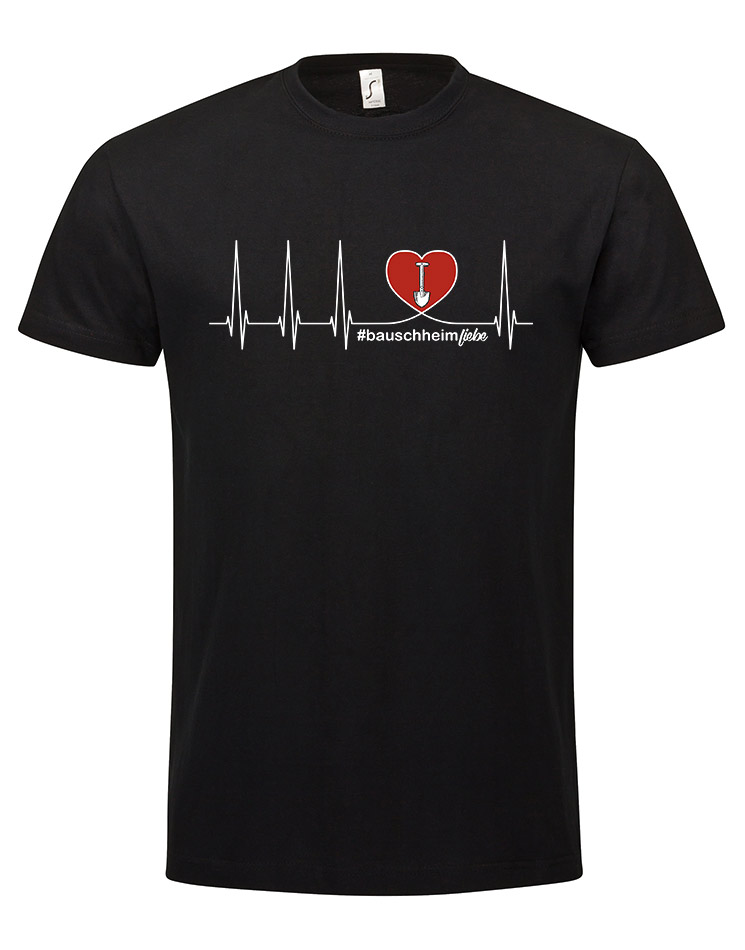 Herzschlag T-Shirt Bauschheim schwarz