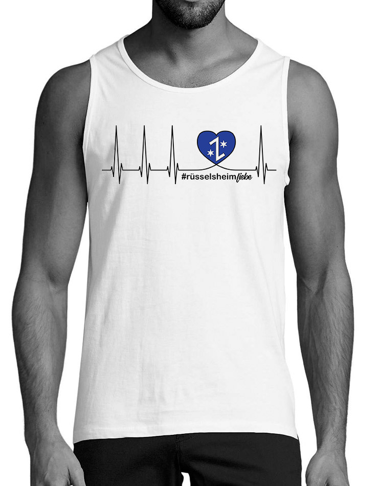 Herzschlag Tank Top Rsselsheim weiss