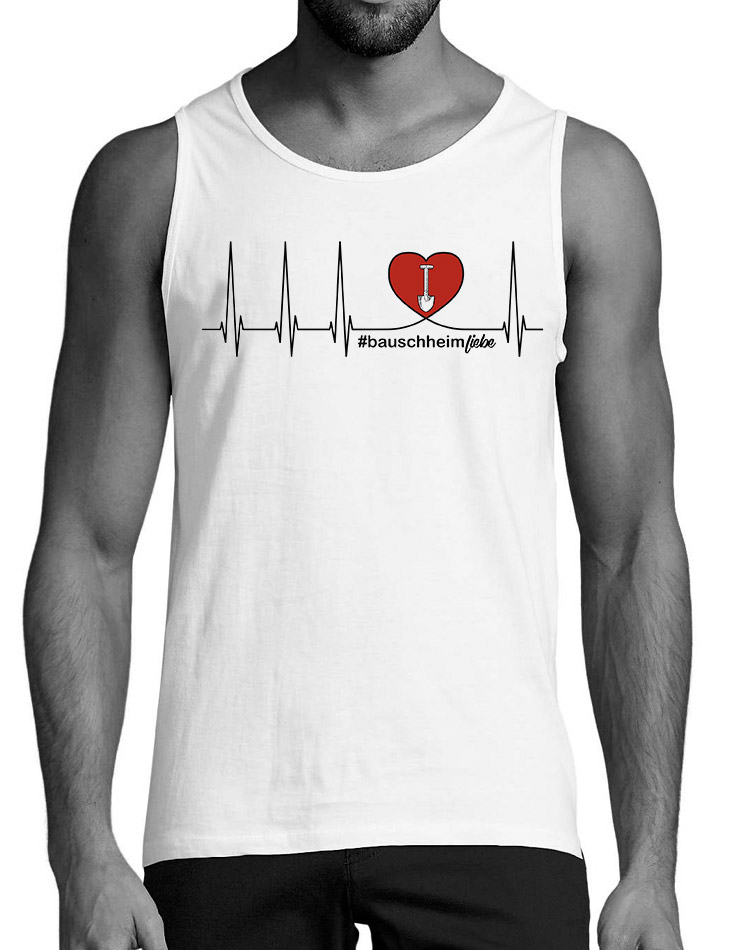 Herzschlag Tank Top Bauschheim weiss