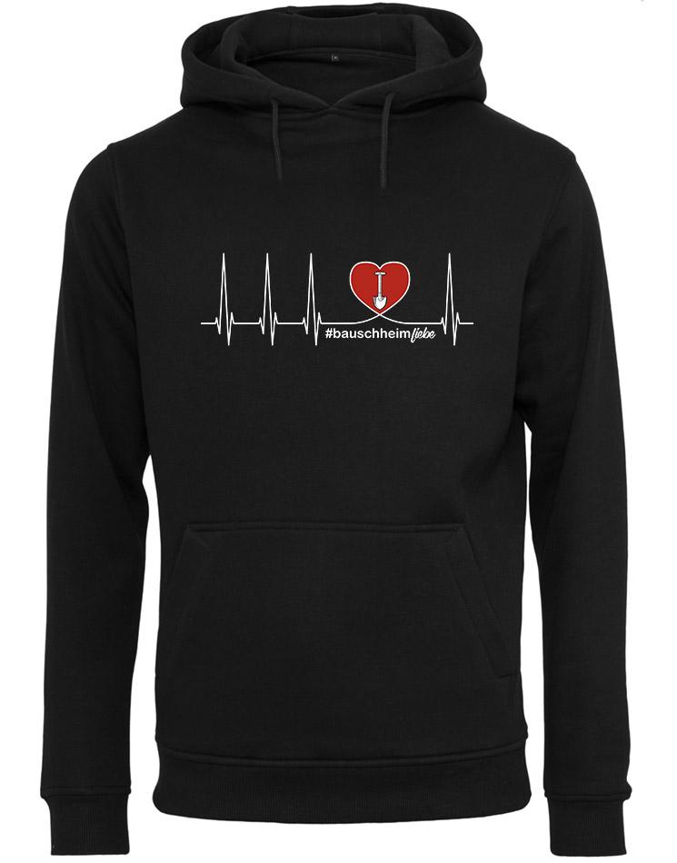 Herzschlag Hoodie Bauschheim schwarz