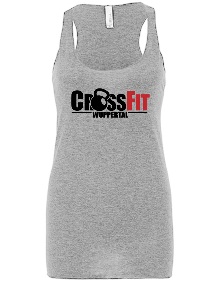 CrossFit Wuppertal Girly Tank Top mehrfarbig auf athletic heather