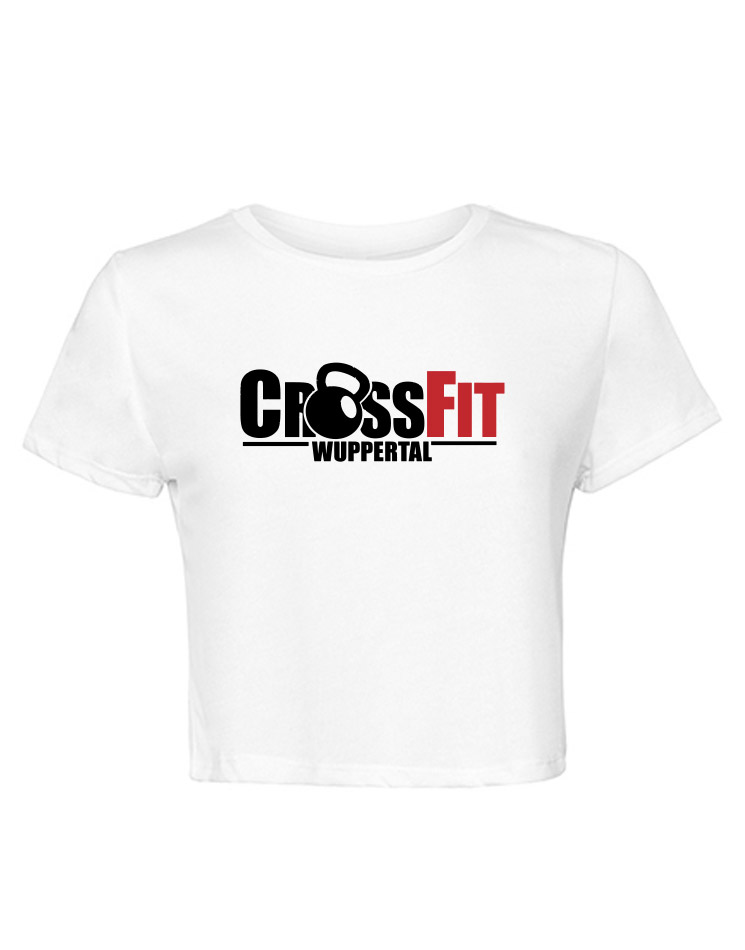 CrossFit Wuppertal Cropped Tee mehrfarbig auf weiss