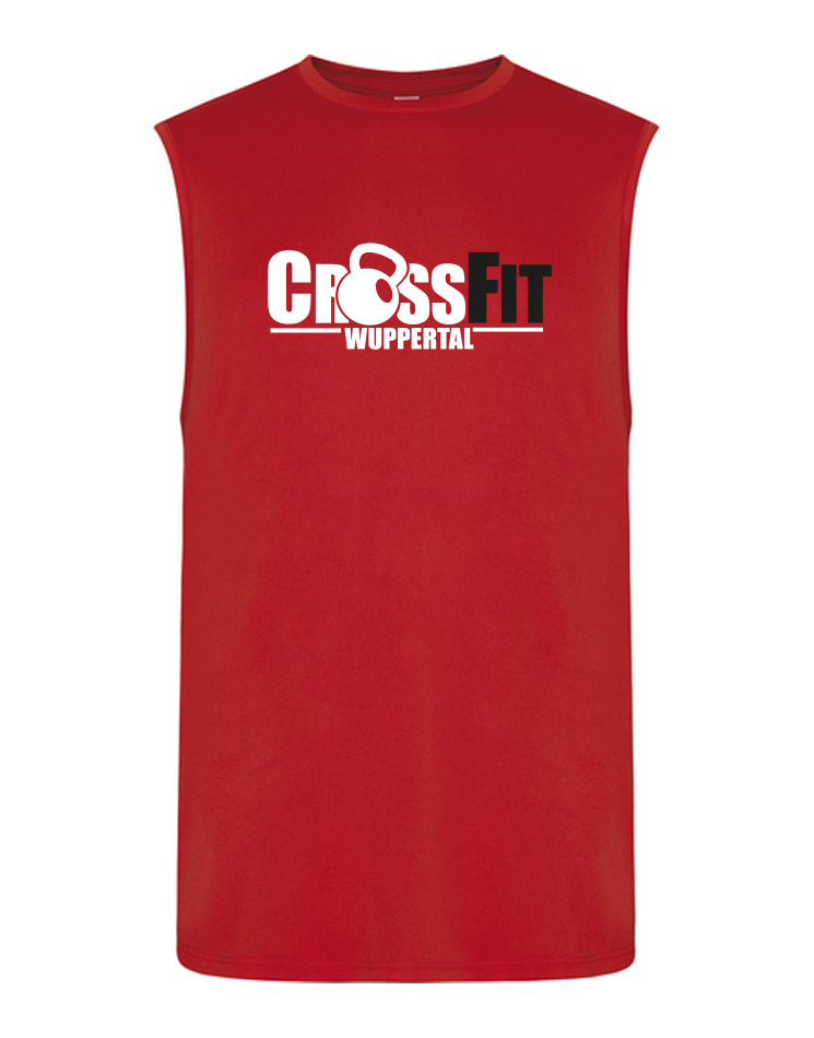 CrossFit Wuppertal Unisex Tank Top mehrfarbig auf rot