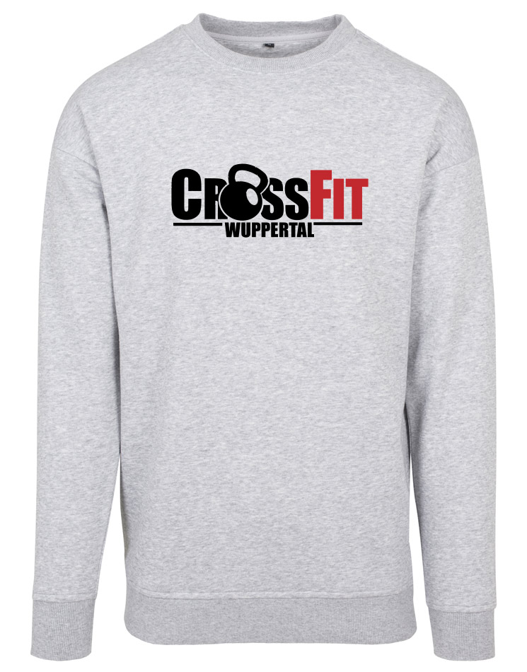 CrossFit Wuppertal Fitness Crew Neck Sweatshirt mehrhfarbig auf heather grey