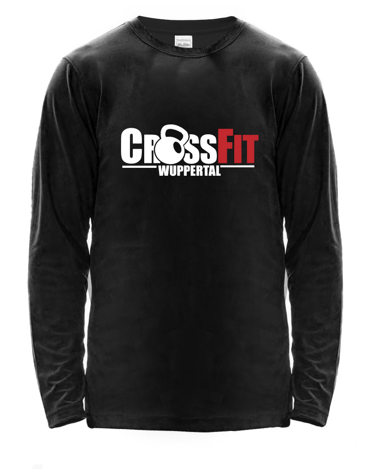 CrossFit Wuppertal Fitness Athlete Longsleeve Men mehrfarbig auf schwarz