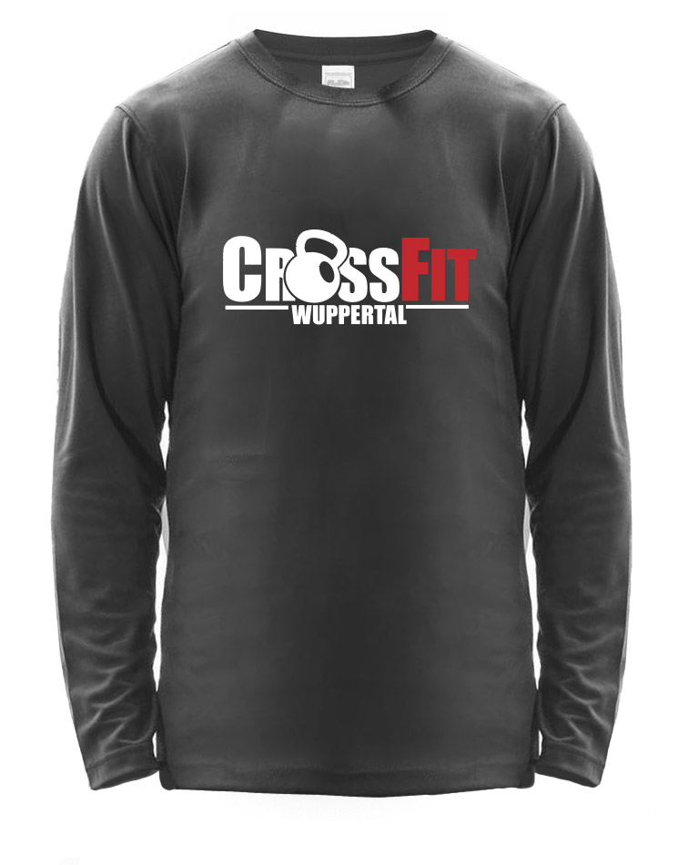 CrossFit Wuppertal Fitness Athlete Longsleeve Men mehrfarbig auf charcoal