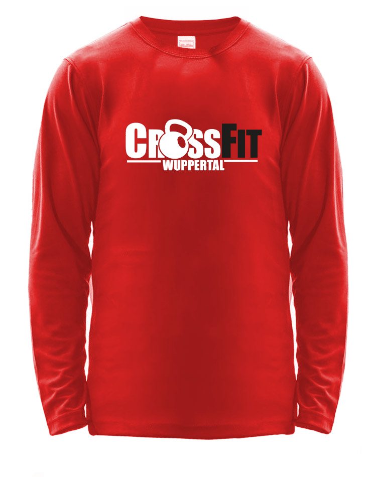 CrossFit Wuppertal Fitness Athlete Longsleeve Men mehrfarbig auf fire red