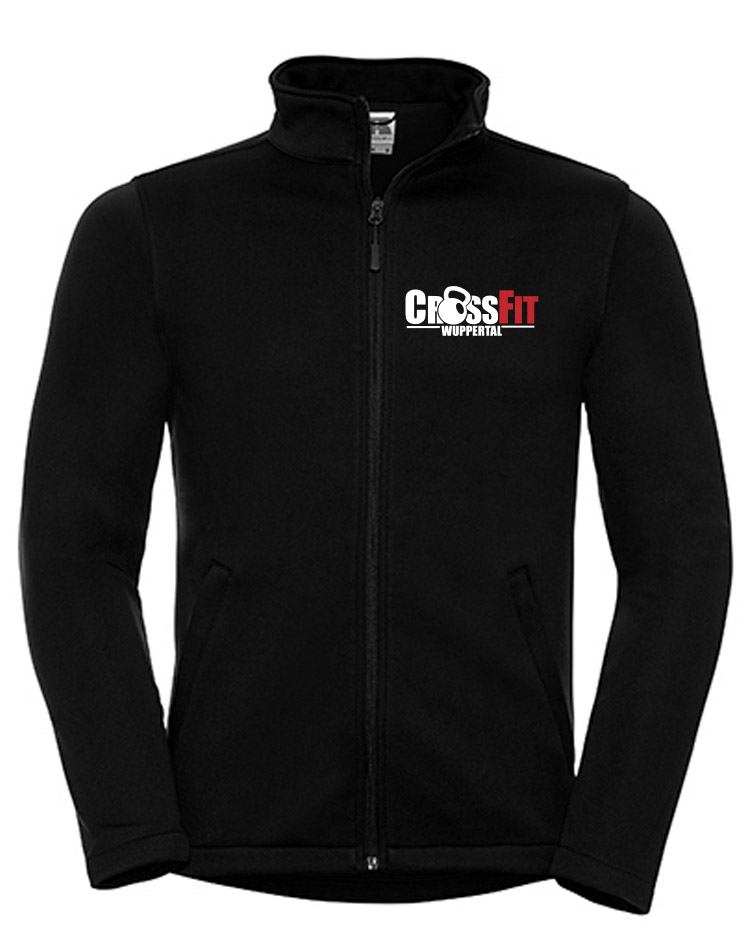 CrossFit Wuppertal Fitness Softshell Jacket Men mehrfarbig auf schwarz