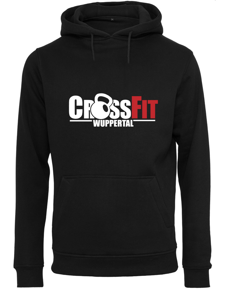 CrossFit Wuppertal Fitness Hoodie Men mehrfarbig auf schwarz