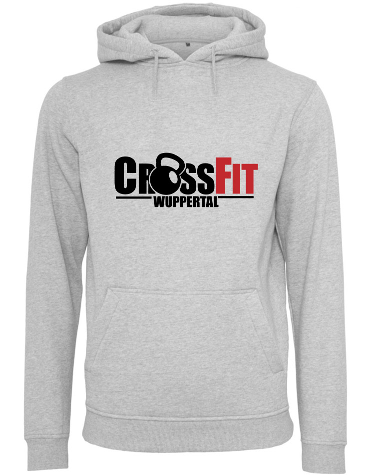 CrossFit Wuppertal Fitness Hoodie Men mehrfarbig auf heather grey