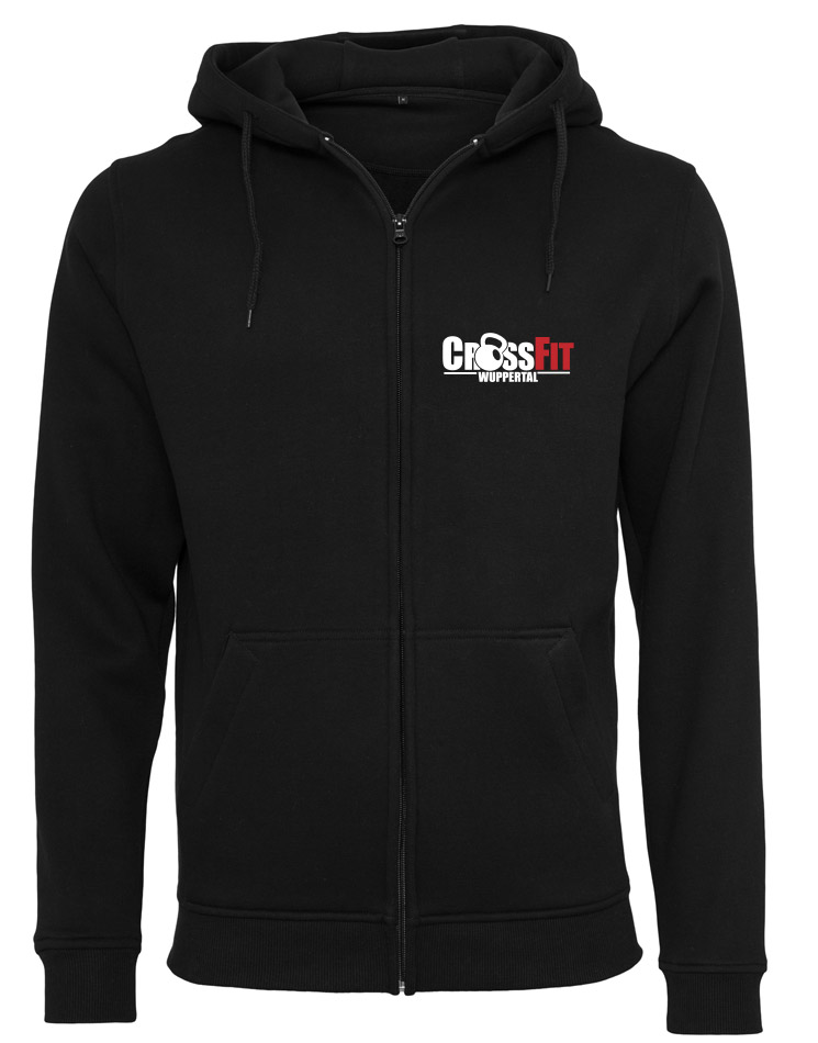 CrossFit Wuppertal Fitness Zip Hoodie Men mehrfarbig auf schwarz