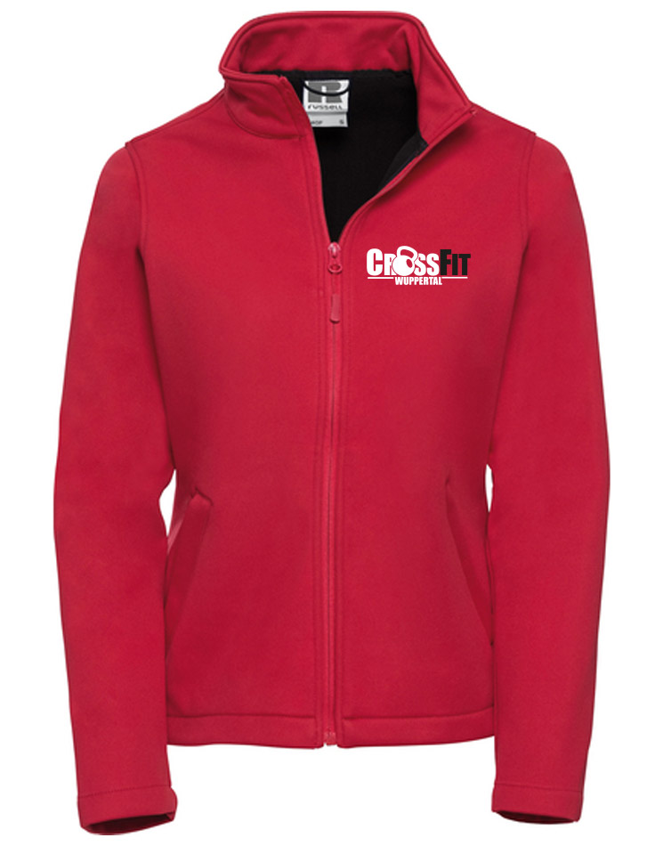 CrossFit Wuppertal Fitness Softshell Jacket Women mehrfarbig auf classic red