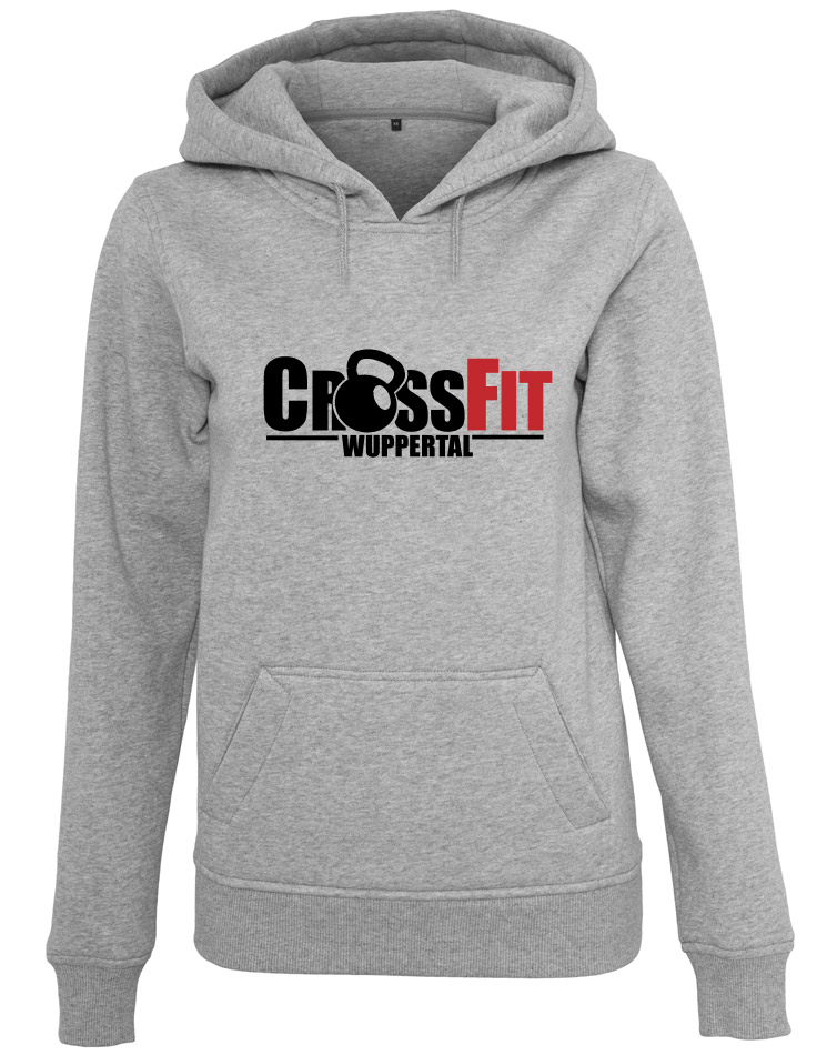 CrossFit Wuppertal Fitness Hoodie Women mehrfarbig auf heather grey