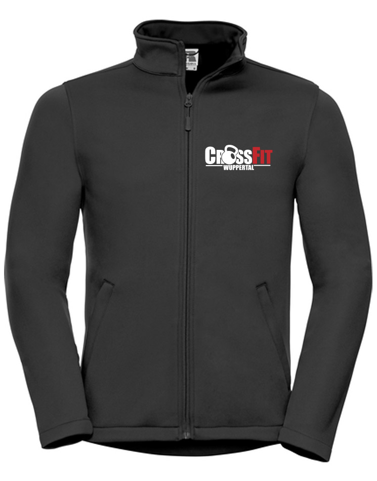 CrossFit Wuppertal Stop Wishing Start Doing Softshell Jacket Men mehrfarbig auf convoy grey