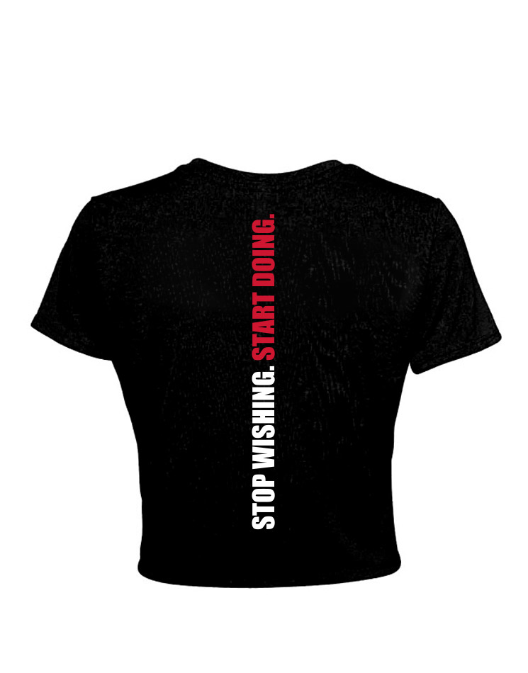 CrossFit Wuppertal Stop Wishing Start Doing Cropped Tee 