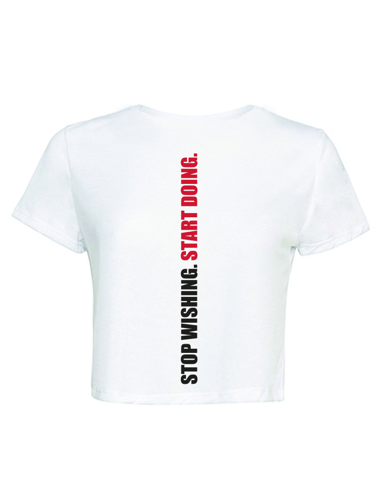 CrossFit Wuppertal Stop Wishing Start Doing Cropped Tee 