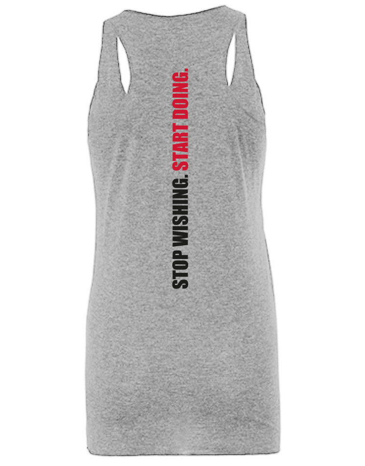 CrossFit Wuppertal Stop Wishing Start Doing Girly Tank Top mehrfarbig auf athletic heather