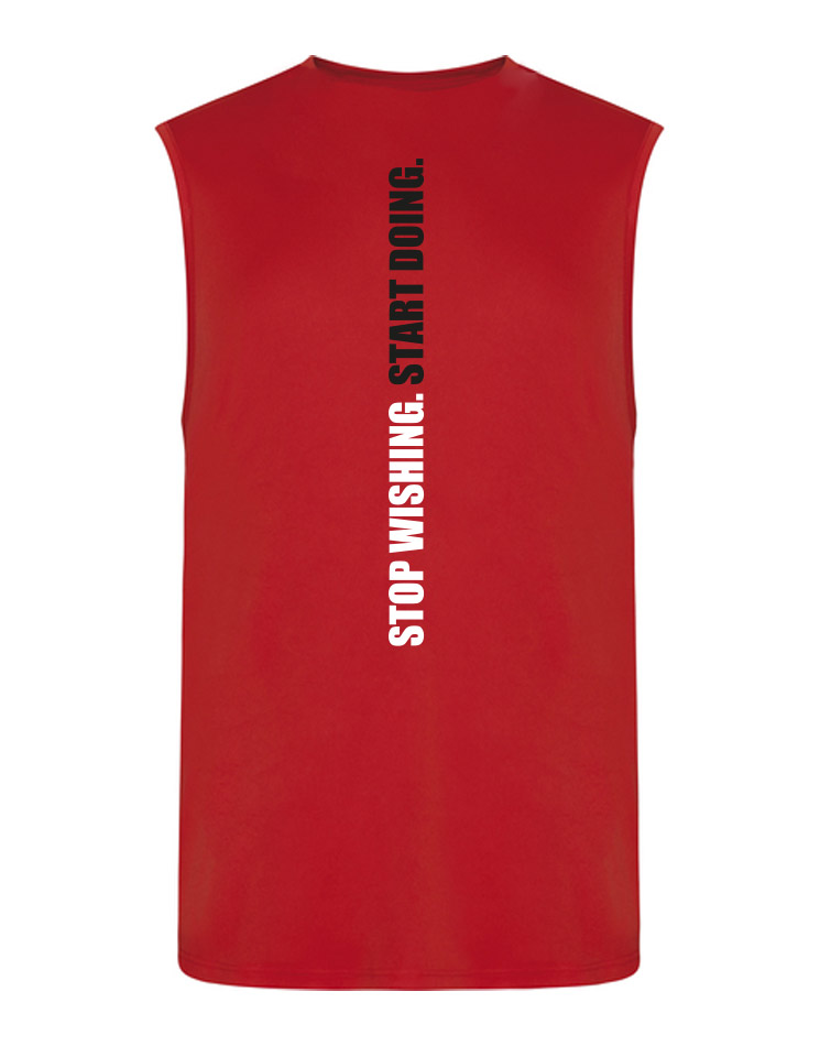 CrossFit Wuppertal Stop Wishing Start Doing Unisex Tank Top mehrfarbig auf fire red