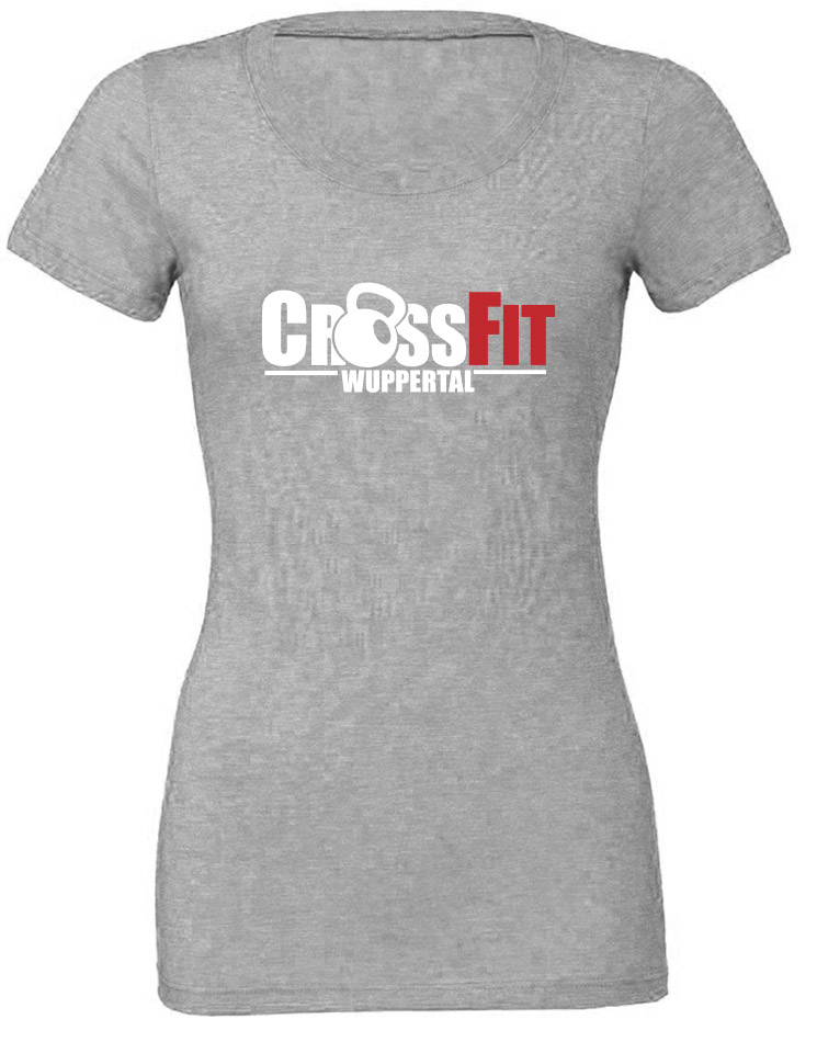 CrossFit Wuppertal Girly T-Shirt mehrfarbig auf grey triblend