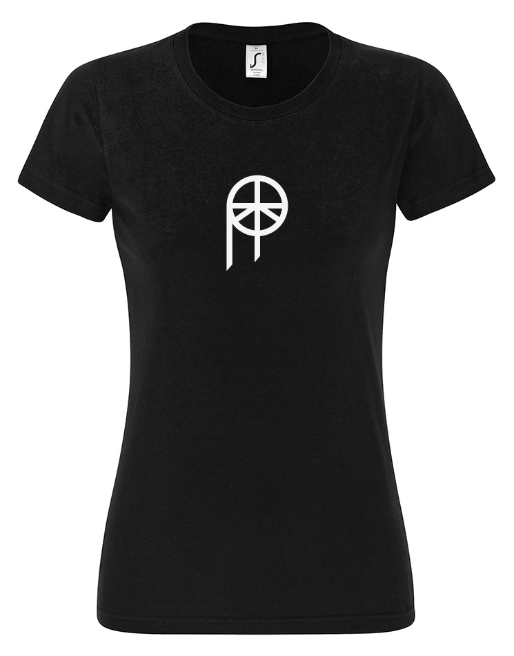 TEAM BPM Girly T-Shirt wei auf schwarz